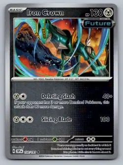 Pokemon TCG SV08: Surging Sparks Iron Crown 132/191 Reverse Holo - Image 1