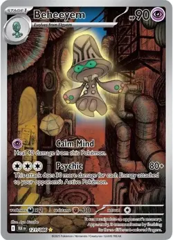 Pokemon Black Bolt Illustration Rare Foil #121 Beheeyem - Image 1