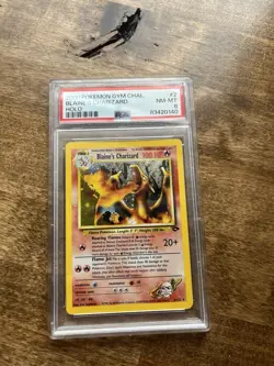 Pokemon Blaine's Charizard Gym Challenge 2 Holo Unlimited Rare PSA 8 - Image 1