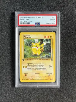 Pokemon Pikachu 1st Edition PSA 9 60/64 1999 - Image 1