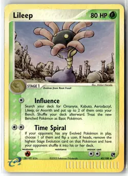 Lileep ? 42/100 Reverse Holo Uncommon Sandstorm 2003 Pokemon LP - Image 1