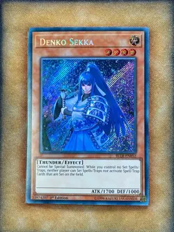 Yugioh Denko Sekka BLLR-EN052 Secret Rare EURO ENGLISH 1st Ed NM - Image 1