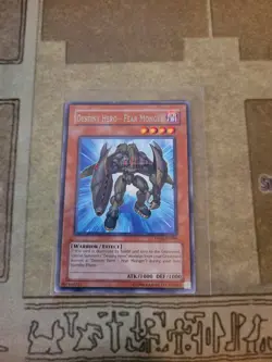 YUGIOH DESTINY HERO FEAR MONGER DP05-EN009 RARE UNLIMITED ED NM - Image 1