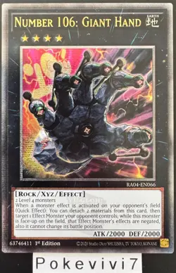 Carte YU-GI-OH! NUMBER 106 : GIANT HAND RA04-EN066 QCSR NEUF - Image 1