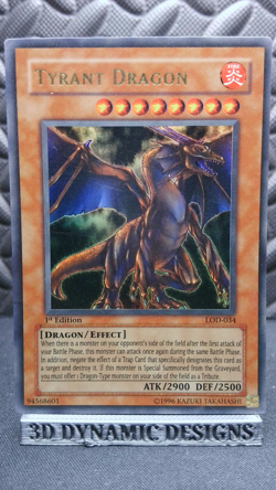| Yugioh Tyrant Dragon LOD-034 1st Ultra Rare Legacy Of Darkness HP ?? | - Image 1