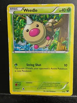 Weedle 1/12 Holo 2014 McDonald's Promo Pokemon Card - Image 1