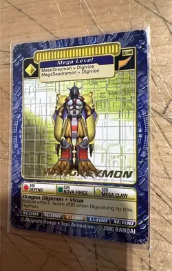 WarGreymon BO-148 Gold Foil Digimon Digi-Battle Card TCG Series 3 - Image 1