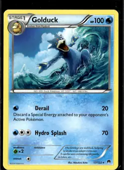Pokemon Golduck 17/122 BREAKpoint Non Holo Rare LP 2 Card Lot - Image 1