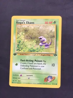Pokemon Cards: Gym Challenge 1st Edition Common: Koga's Ekans 77/132 - Image 1
