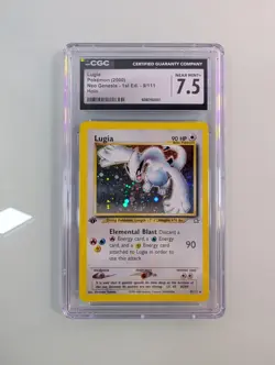 Pokemon Neo Genesis 1st Edition Lugia 9/111 Holo CGC 7.5 Card - Image 1