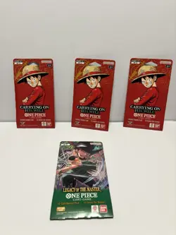 3 Packs of Carrying On His Will & 1 Legacy of The Master One Piece Booster Card - Image 1