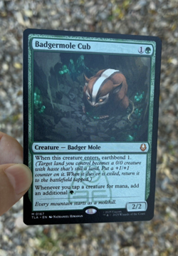Badgermole Cub, Magic: The Gathering Near Mint, Mythic Rare, TLA 167 - Image 1