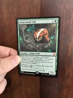 Badgermole Cub, Magic: The Gathering Near Mint, Mythic Rare, TLA 167 - Image 2