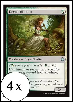 MTG - 4 x Dryad Militant - Foundations - Playset 4x x4 - Image 1