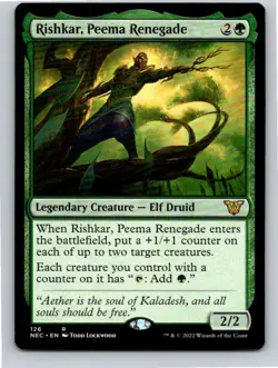 Magic the Gathering Rishkar, Peema Renegade Kamigawa: Neon Dynasty Commander MTG - Image 1