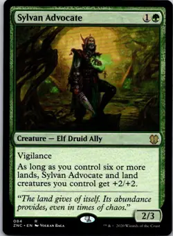 Magic the Gathering Sylvan Advocate Zendikar Rising Commander MTG Free Shipping! - Image 1