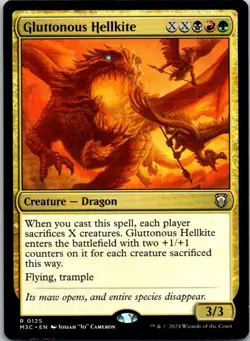 Magic the Gathering HP Gluttonous Hellkite Modern Horizons 3 Commander MTG - Image 1