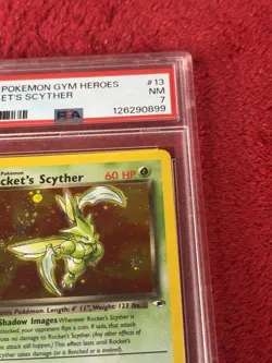 2000 POKEMON GYM HEROES HOLO #13 ROCKET'S SCYTHER PSA 7 - Image 2