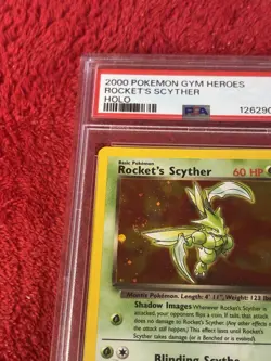 2000 POKEMON GYM HEROES HOLO #13 ROCKET'S SCYTHER PSA 7 - Image 3