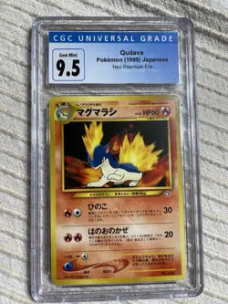 CGC 9.5 Gem Mint Pokemon Quilava 156 Neo Premium File 1999 Japanese Graded - Image 1
