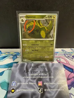 Pokemon TCG: Haxorus - (Master Ball Pattern) Holo Rare Black Bolt 072/086 NM - Image 1
