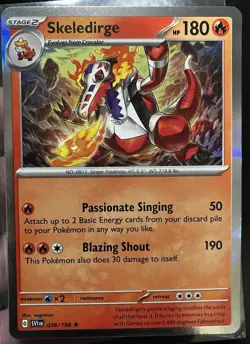 Pokemon TCG Skeledirge 038/198 Scarlet & Violet Base Set Holo Rare LP/NM - Image 1