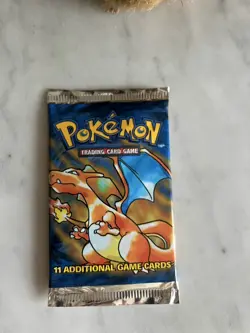 Pokemon 1999 Base Set Unlimited CHARIZARD Art Booster Pack FACTORY SEALED - Image 1