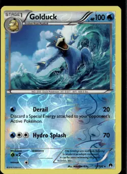 Pokemon Golduck 17/122 BREAKpoint Reverse Holo Rare LP - Image 1