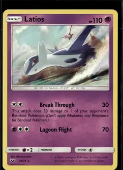 Pokemon Latios 41/73 Shining Legends Holo Rare LP - Image 1