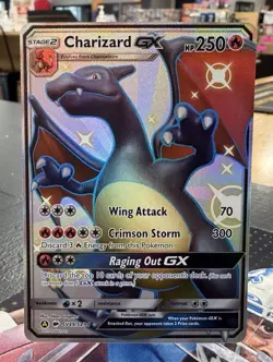 2019 Pokemon TCG Charizard GX Hidden Fates SV49/SV94 Holo Full Art NM - Image 1