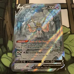 Pokemon Crown Zenith Zacian V GG48/GG70 Galarian Gallery Full Art Alt Art - Image 1
