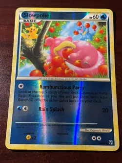 Slowpoke REVERSE HOLO 66/90 Undaunted Heart Gold Soul Silver Pokemon TCG CANADA - Image 2
