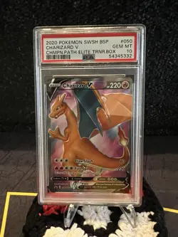 2020 Pokemon SWSH BSP Charizard V #50 Champions Path ETB Promo PSA 10 - Image 1