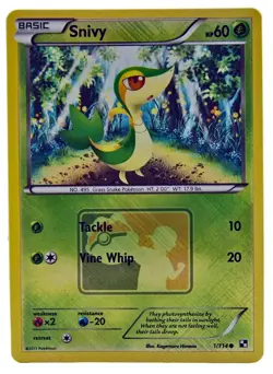 Snivy 1/114 Reverse Holo League Promo Black & White NM - Image 1
