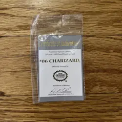 1999 BURGER KING POKEMON 23K GOLD CHARIZARD CERTIFICATE OF AUTHENTICITY SEALED - Image 1