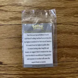 1999 BURGER KING POKEMON 23K GOLD CHARIZARD CERTIFICATE OF AUTHENTICITY SEALED - Image 2