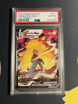 Pokemon Pikachu VMAX Full Art Trainer Gallery SWSH Lost Origin TG17/TG30 PSA 10 - Image 1