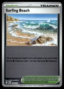 SURFING BEACH 129/132 UNCOMMON MEGA EVOLUTION POKEMON - Image 1