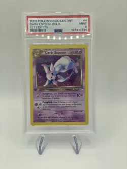 Pokemon Dark Espeon Neo Destiny 1st Edition Holo Rare #4 PSA 9 Mint - Image 1