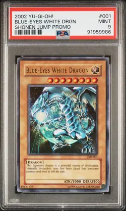 2002 YU-GI-OH! SHONEN JUMP PROMO #001 BLUE-EYES WHITE DRAGON PSA 9 - Image 1