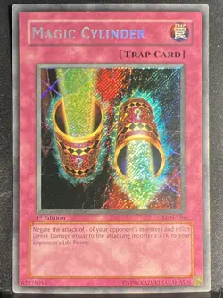 Yu-Gi-Oh! Magic Cylinder LON-104 Secret Rare 1st Edition VLP Foil Error - Image 1
