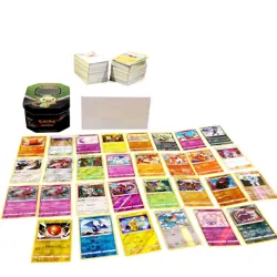 Pokemon TCG Bundle Collectable Cards With Tin Storage Box - Image 1