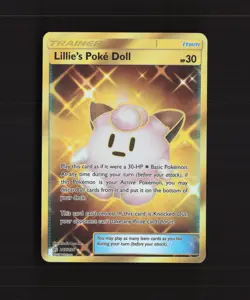 Lillie's Poke Doll 267/236 Cosmic Eclipse Gold Secret Rare Holo Pokemon Card LP+ - Image 1