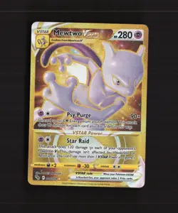Mewtwo VSTAR 086/078 Pokemon GO Full Art Gold Secret Rare Holo Pokemon Card NM - Image 1