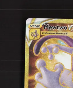 Mewtwo VSTAR 086/078 Pokemon GO Full Art Gold Secret Rare Holo Pokemon Card NM - Image 3