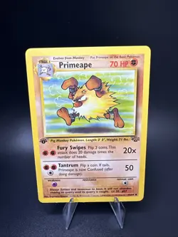 Primeape 43/64 1st Edition LP Uncommon Jungle Pokemon Card 1999 First - Image 1
