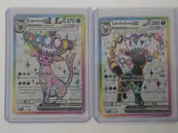 UMBREON AND ESPEON EX PRISMATIC EVOLUTIONS 175 & 176 PROMO CARDS - Image 2