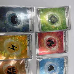 pokemon ✨ Energy Cards Terapagos UPC cracked Ice Set of 8 TCG Holo Foil - Image 2