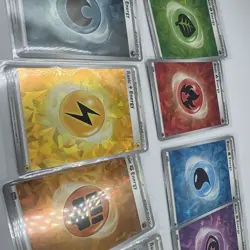 pokemon ✨ Energy Cards Terapagos UPC cracked Ice Set of 8 TCG Holo Foil - Image 3