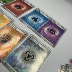 pokemon ✨ Energy Cards Terapagos UPC cracked Ice Set of 8 TCG Holo Foil - Image 4